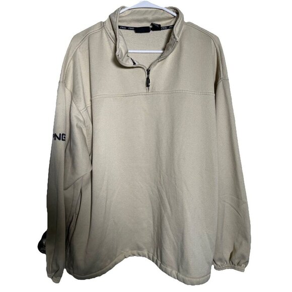 Ping Golf Mens Fleece Lined 1/4 Zip Performance Jacket Size L Mock Neck Outdoor - Picture 1 of 6